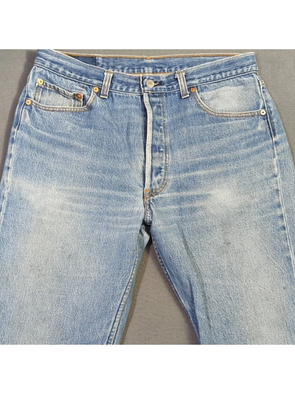 Levi's Vtg Jeans Mens 36x36 Fits 33x31 Blue 501 Straight Button Fly USA Made 90s
